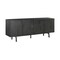 Armen Living Holland 4 Door Sideboard Buffet in Black Brushed Oak Wood LCHNBUBLK - alternate 3